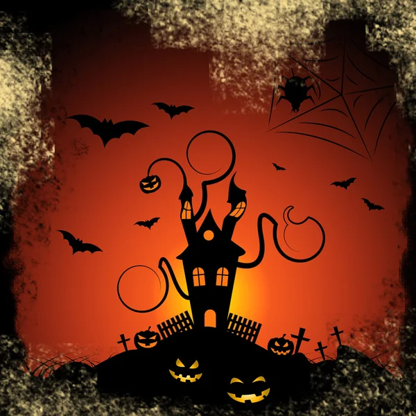Spökhus anger knep eller behandla och hösten — Stockfoto