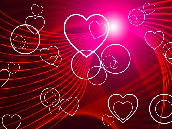 Hearts Twirl Shows Valentine's Day And Blazing — Stock Photo, Image