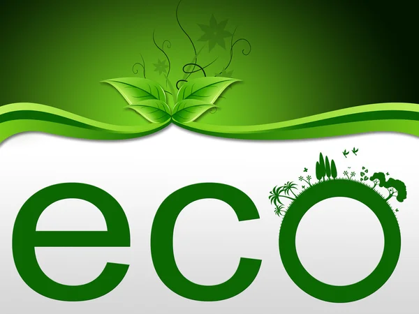 Nature Eco indique Go Green And Earth — Photo