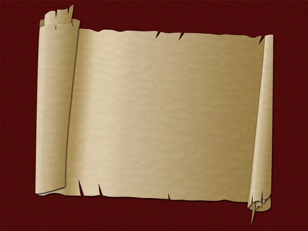 Papier scroll toont ouderwetse en grens — Stockfoto