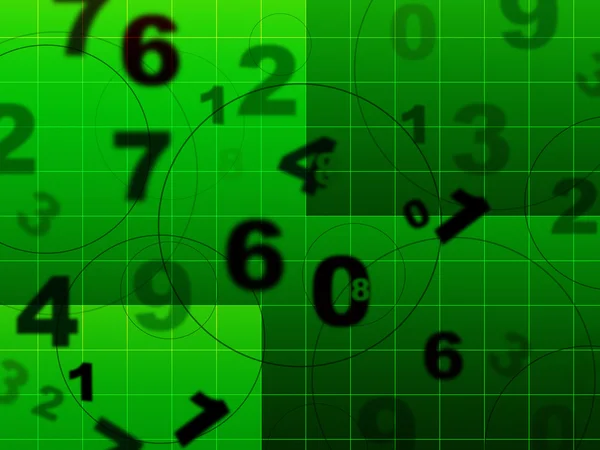 Grid Numbers Means Educating Maths And Learned — Stock Photo, Image