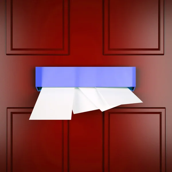 Cartas por correo significa enviar correo y correspondencia — Foto de Stock