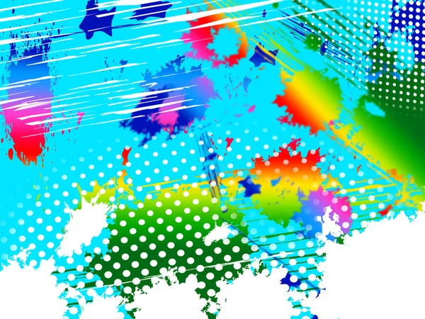 Paint Splash Means Colorful Splashed And Spectrum — Stock Photo, Image