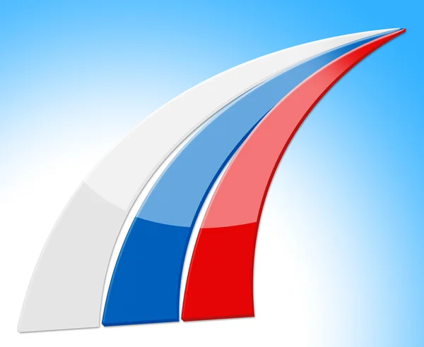 Russia Bandiera significa Patriottismo Paesi e Paese — Foto Stock