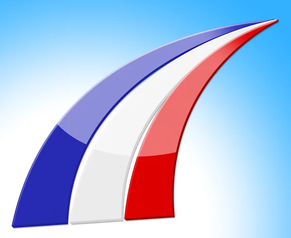 France Flag Indicates Patriot National And Stripes — Stock Photo, Image