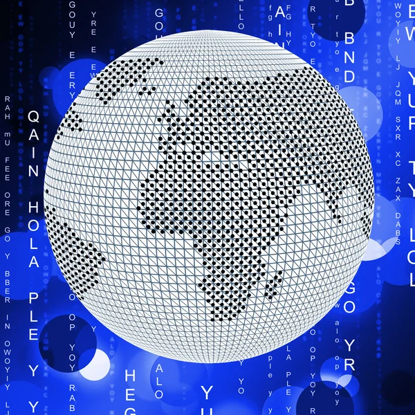 Global Matrix Means Globalize Globalization And Network — Stock Photo, Image