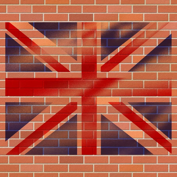 Union Jack Shows Great Britain And Abstract — Stock Photo, Image