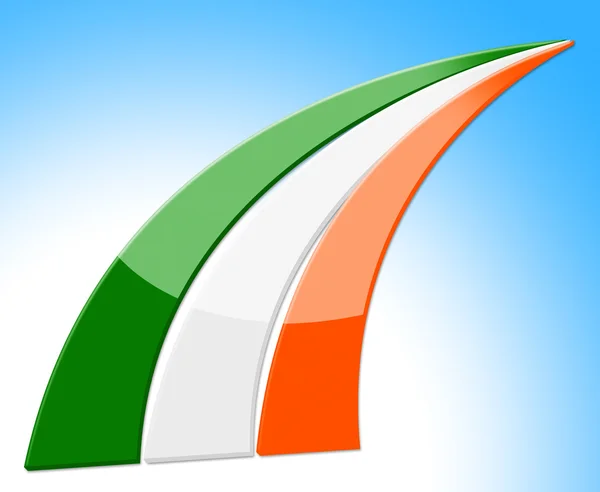 Paski banderą oznacza narodowy naród i Irlandii — Zdjęcie stockowe