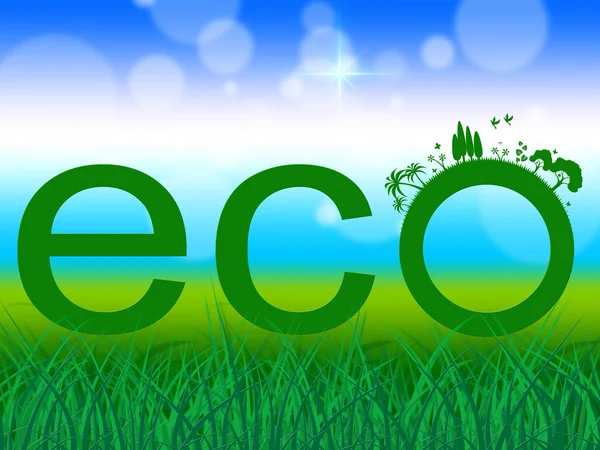 Nature Word Indicates Go Green And Earth — Stock Photo, Image