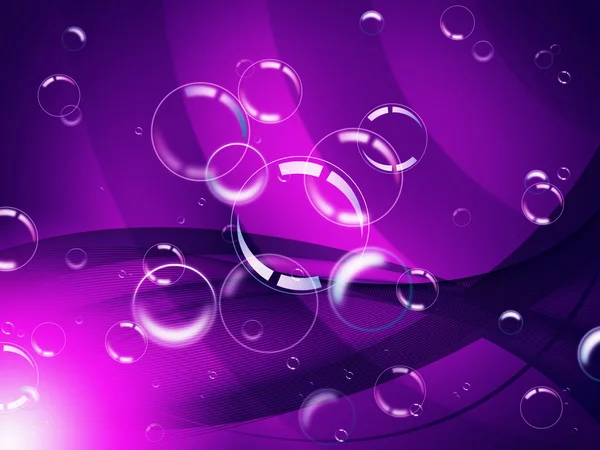 Glow Bubbles Rappresenta Light Burst e Mauve — Foto Stock