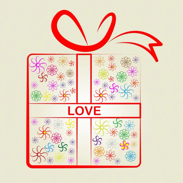Love Gifts Means Wrapped Present And Surprises — Stock Photo, Image