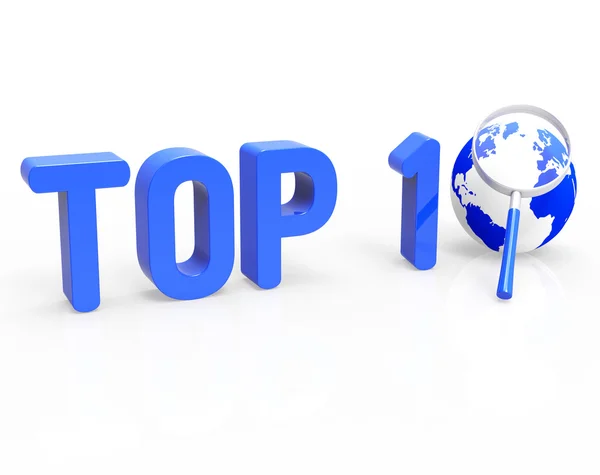 Top 10 Means Search Best And Winning — Stock Photo, Image