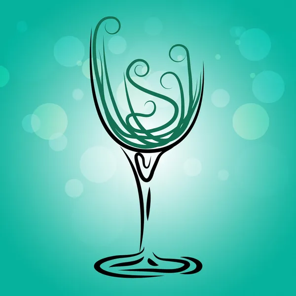 Wine Glass Shows Party Fun And Wineglass — Stock Photo, Image