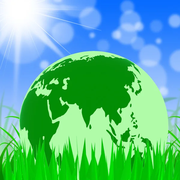 Nature Global Representa Árboles Ambientales y Tierra — Foto de Stock