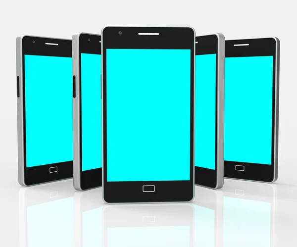 Smartphone Copyspace significa Cellulare Copy-Space e Web — Foto Stock