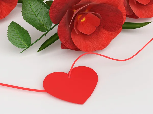 Corazón Copyspace representa el día de San Valentín y en blanco —  Fotos de Stock