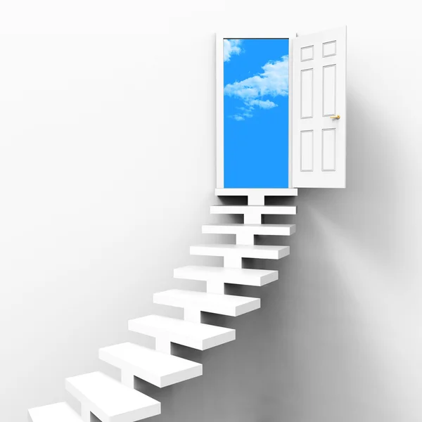 Concepto de escaleras indica escalera de éxito y ambición —  Fotos de Stock