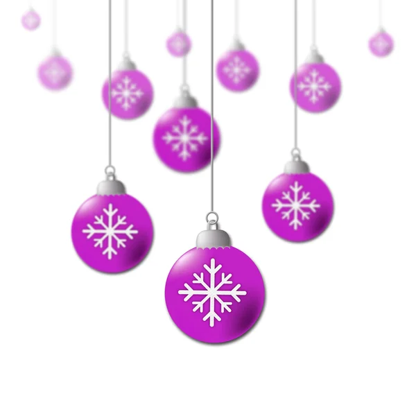 Xmas Balls Means New Year And Bauble — Stock Photo, Image