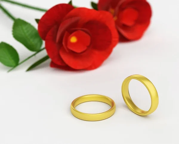 Wedding Rings Means Find Love And Adoration — Stock Photo, Image