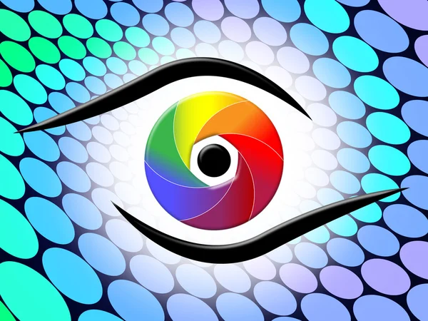 Aperture Spectrum Shows Colour Splash And Colorful — Stock Photo, Image