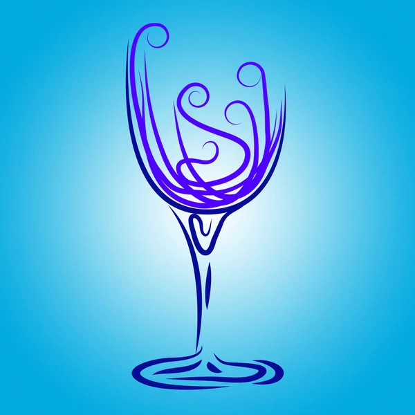 Wine Glass Shows Wine-Glass Drink And Celebrations — Stock Photo, Image