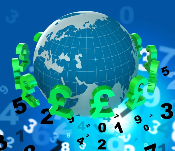 Pounds Forex Indicates Worldwide Trading And Money — Stock Photo, Image