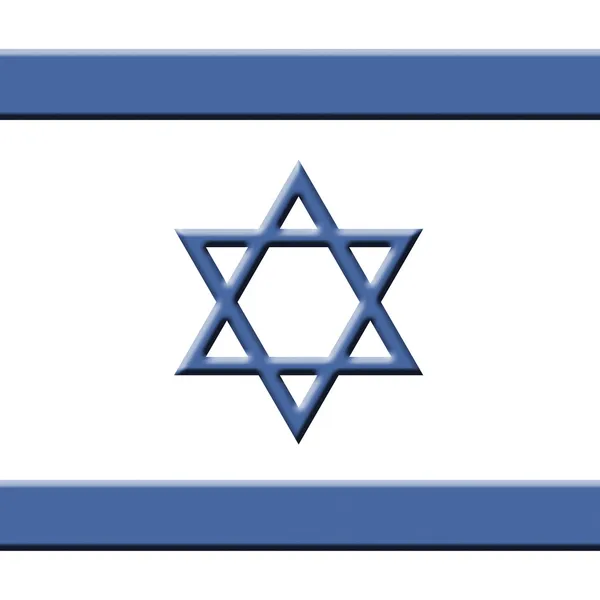 Israel Flag Indicates Middle East And Destination — Stock Photo, Image