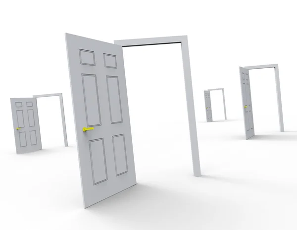 Doors Choice Represents Doorway Doorframe And Doorways — Stock Photo, Image
