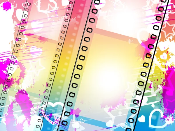 Background Filmstrip Indicates Text Space And Blank — Stock Photo, Image
