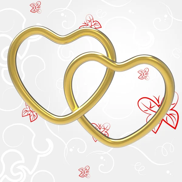 Wedding Rings Indicates Valentine's Day And Couple — Stock Photo, Image