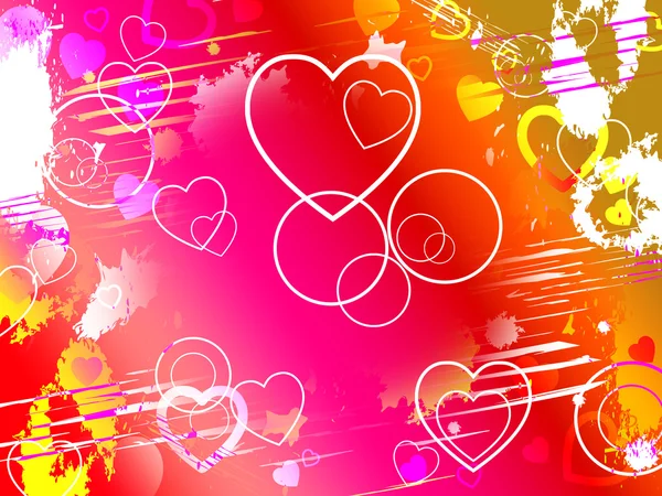 Kleur hart geeft aan de dag van valentijnskaarten en genegenheid — Stockfoto