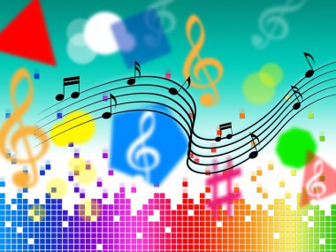 Klasik pop veya roc müzik arka plan gösterir