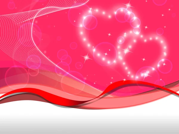 Pink Hearts Background Means Love Special And Valentin — Stock Photo, Image