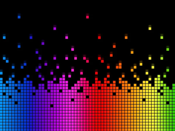 Rainbow Soundwaves Background Means Musical Playing Or D — Stock Photo, Image