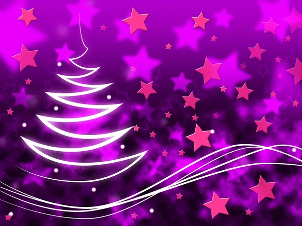 Purple Stars Background Means Night Sky And Zigza — Stock fotografie