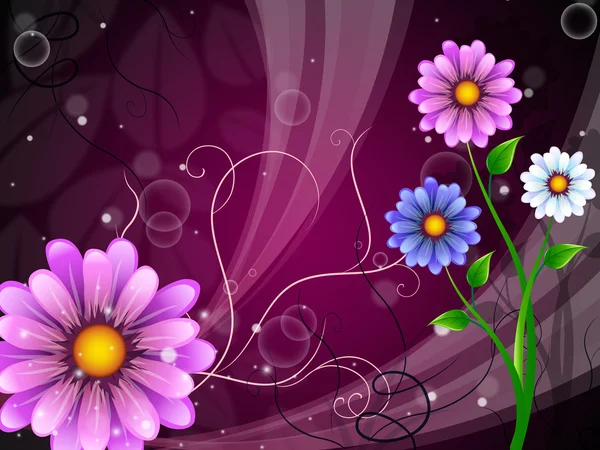 Flowers Background Shows Outdoors Flowering And Natur — Stock Photo, Image