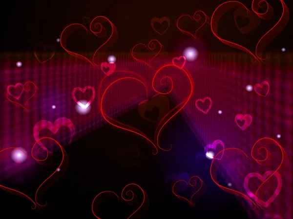 Hearts Background Shows Love Affection And Adorin — Stock Photo, Image