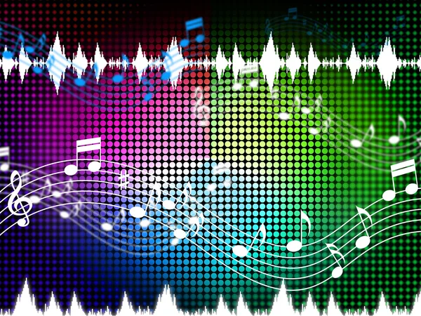 Muziek kleur achtergrond toont geluiden harmonie en singin — Stockfoto
