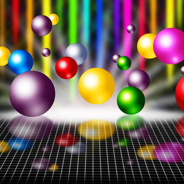 Colorful Background Means Balls Streaks And Gri — Stock Photo, Image