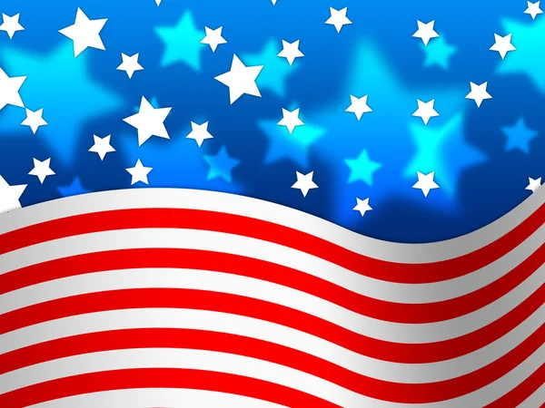 Amercian Flag Background Means Stripes And Star — Stock Photo, Image