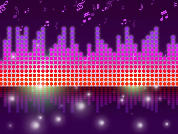 Soundwaves Background Means Song Tune Or Melod — Stock Photo, Image
