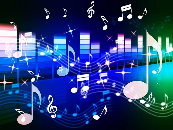 Multicolored Music Background Shows Song RandB Or Blue — Stock Photo, Image