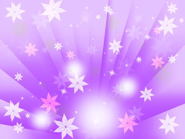 紫色泡沫背景意味着花光和梁 — 图库照片