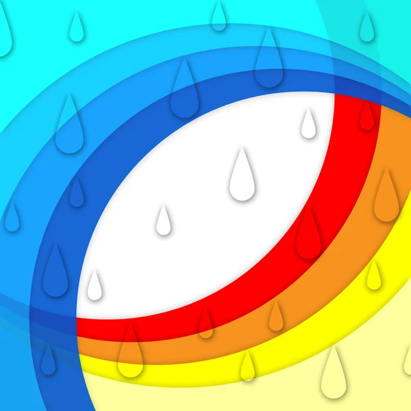 Fondo de curvas coloridas significa arco iris y gota de lluvia —  Fotos de Stock