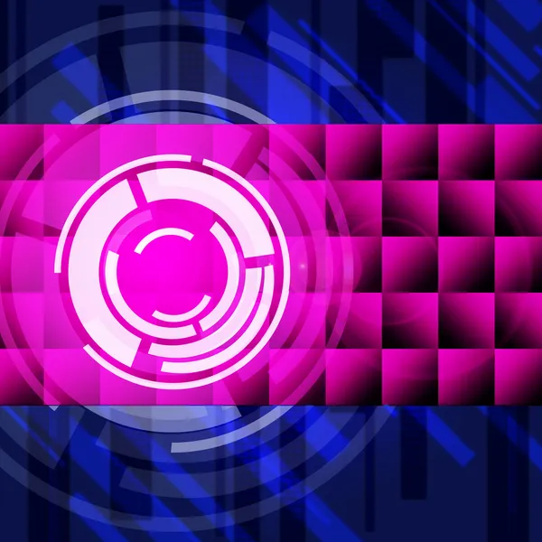 Purple Circles Background Shows Long Play Recor — Stock Photo, Image