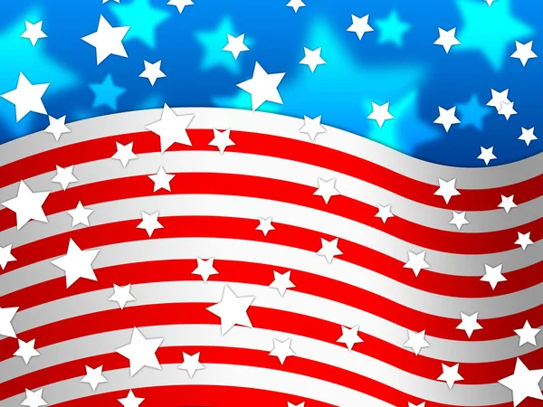 Amercican Flag Background Means Country Pride And Americ — Stock Photo, Image