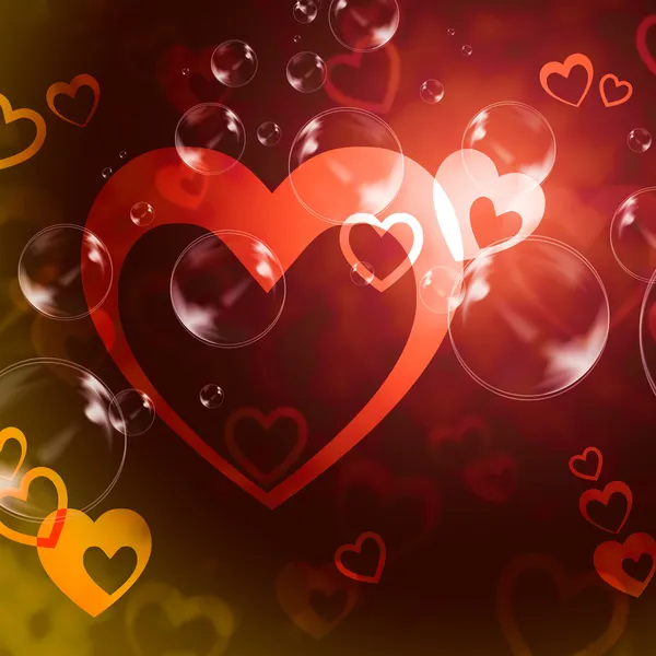 Hjärtan bakgrund betyder romantik kärlek och passio — Stockfoto