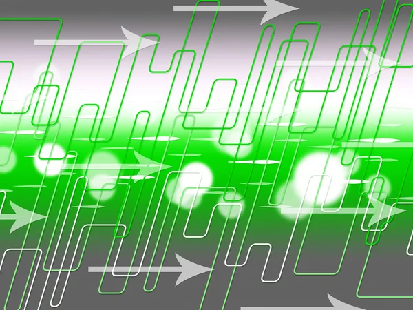 Green Arrows Background Means Internet Traffic And Dat — Stock Photo, Image
