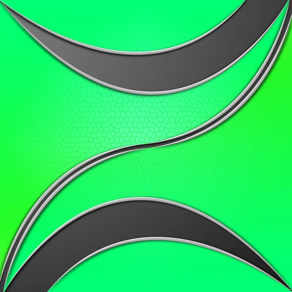 Hojas verdes fondo muestra formas curvas y Ste — Foto de Stock