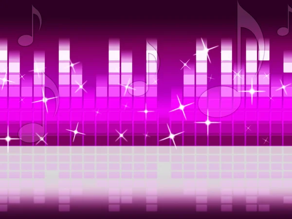 Pink Music Background Means Singing Jazz And Piec — Stock Photo, Image
